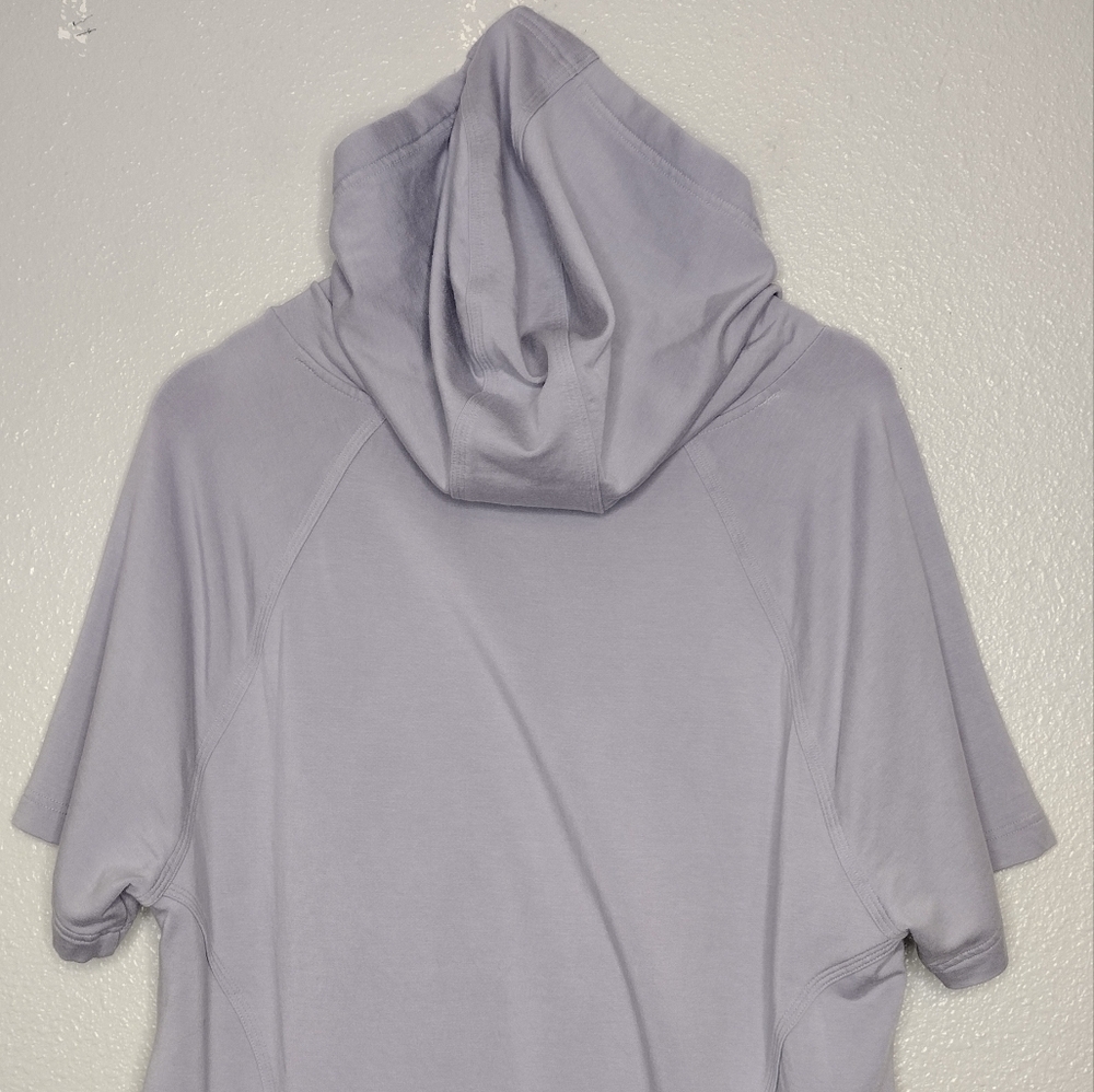 Athleta Cabana Light Purple Relaxed Fit Tunic Hoodie Sweatshirt Size M - Picture 7 of 16
